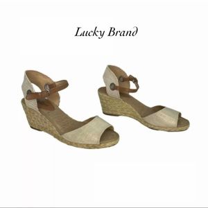 NWOB Lucky Brand Kendra Espadrille Wedge Sandal